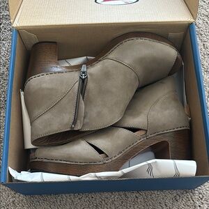 Dansko Tan Mules with Soft Suede Finish